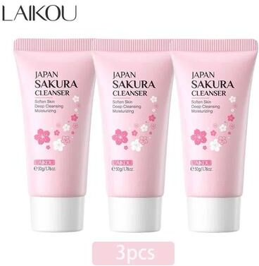 Uplift Picks LAIKOU Sakura Gentle Facial Cleanser For Oil Control And Pore Care 3 Pcs