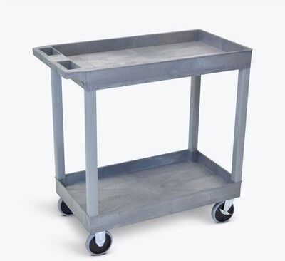 Luxor 32 x 18 Two Shelves Grey Tub Cart