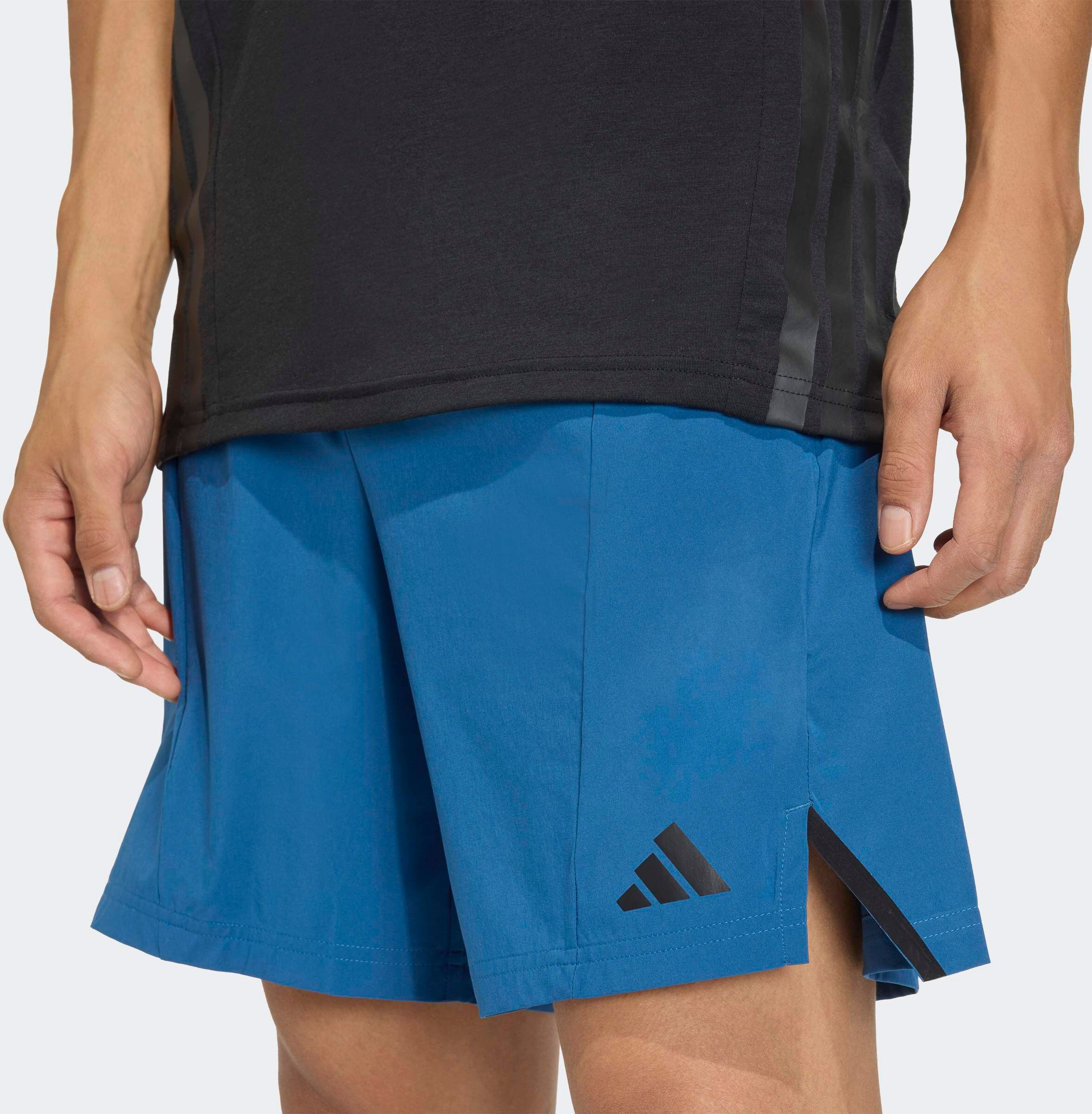 Shorts ADIDAS PERFORMANCE "DESIGNED FOR TRAINING WORKOUT", Herren, Gr. 3XL, L-Gr, blau (dusky petrol, innenbeinlänge ca. 23 cm), Obermaterial: 87% Polyester, 13% Elasthan, Hosen Shorts dusky petrol, innenbeinlänge ca. 23 cm 3XL, L-Gr