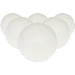 Villeroy & Boch Multipack Royal Coupeteller flach - 6 Stück, Teller, Weiss