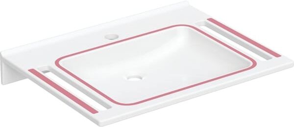 Geberit Publica Waschbecken mit Ausschnitten eck. Des., demenzgerechte Kennzeichnung, 500666012 500666012