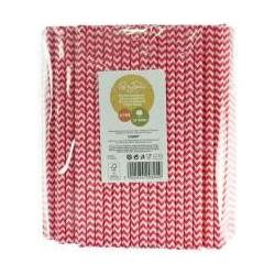 Arpex Słomki papierowe shake 8mm różowe 144szt (144x) (63883010)