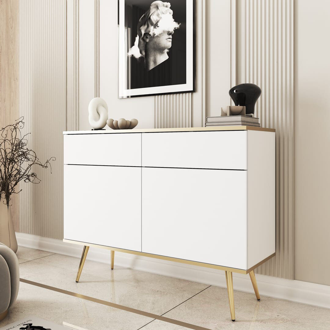 Fairmont Park Allisia 107 cm W Sideboard White 85cm H X 107cm W X 39cm D