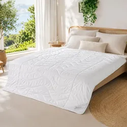 Traumschlaf Leinen Sommerdecke extra leicht, Füllung: 60% Leinen 40% Baumwolle 140x200 cm - weiß
