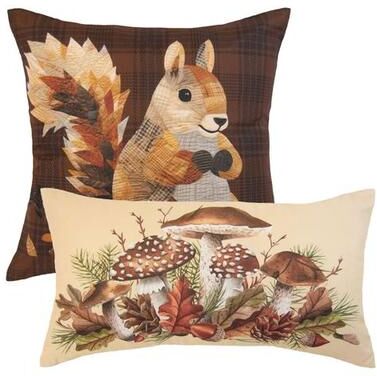 American Heritage Textiles Pine Circle Decorative Pillows Multi Warm Set of Two, Set of Two, Multi Warm