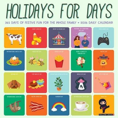 Holidays for Days 2026 Wall Calendar