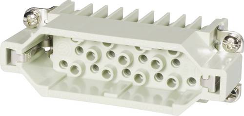 Einsätze, Crimpanschluss, Stift, Polycarbonat (PC), RAL 7032 (kieselgrau), Bemessungsstrom: 10 A, Baugröße: 10 A