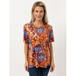 IN-PRINT Shirt 1/2-Arm bedruckt V-Ausschnitt