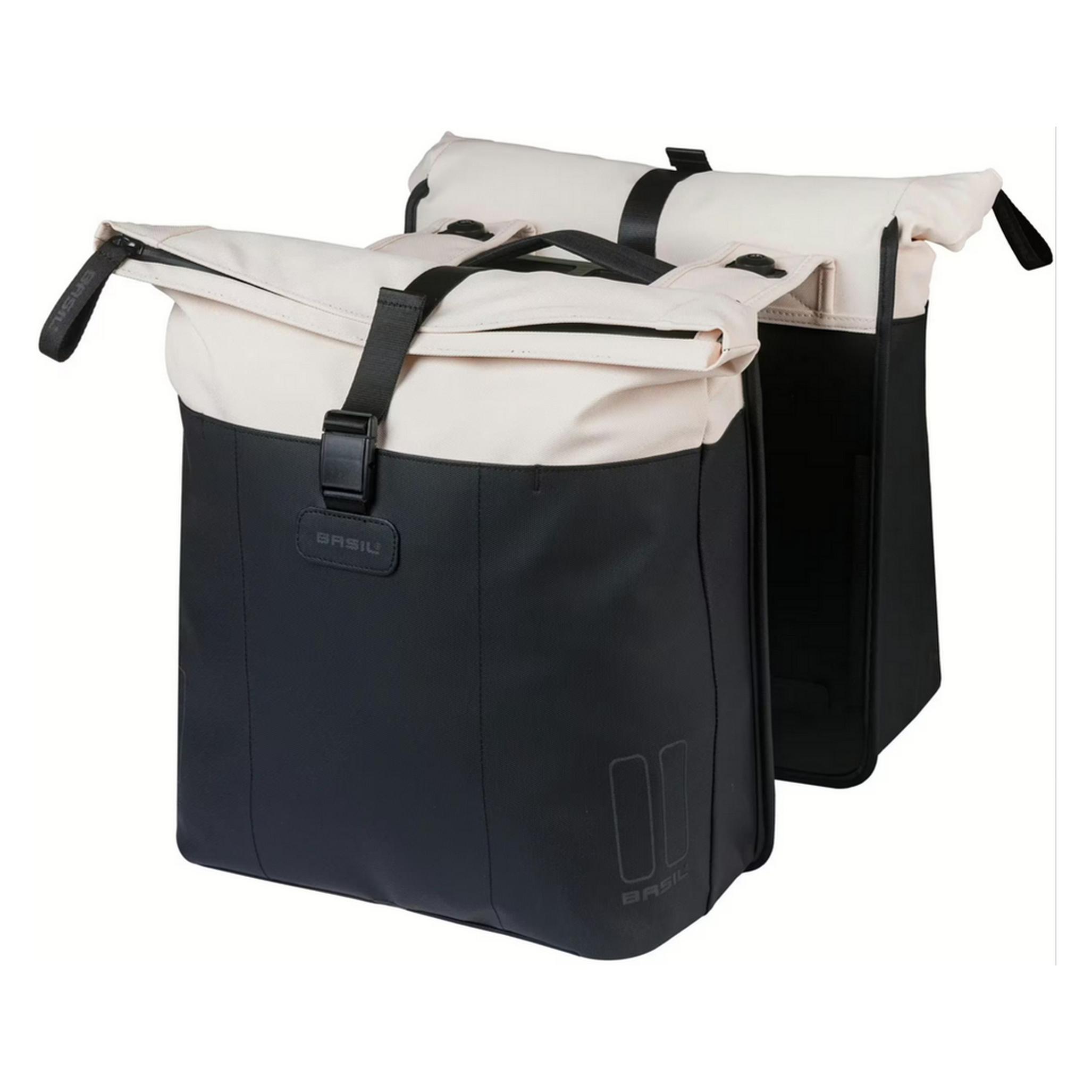 Basil Vive Doppelpacktaschen (35 l) (B18516-blanc-cassé/noir)