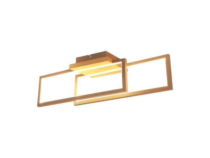 Plafonnier en fer aluminium gris 48x13x16cm led 3000k 24w