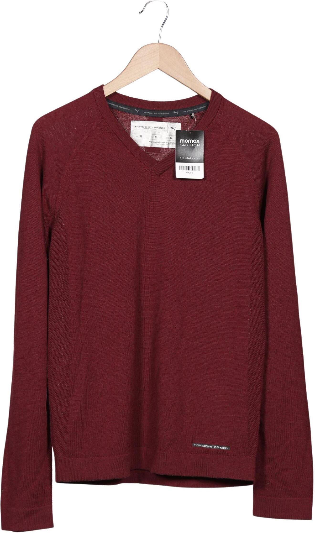 Porsche Design Herren Pullover, Bordeaux, Gr. M, Wolle / Elasthan / Synthetik - Second Hand