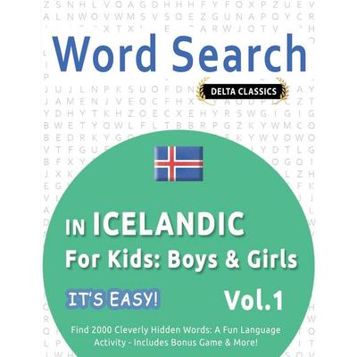 WORD SEARCH IN ICELANDIC FOR KIDS, Taschenbuch von Best Activity Books, Linguas Classics