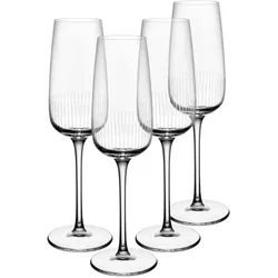Villeroy & Boch Sekt-/Champagnerglas, Set 4tlg. Afina, Weingläser, Transparent