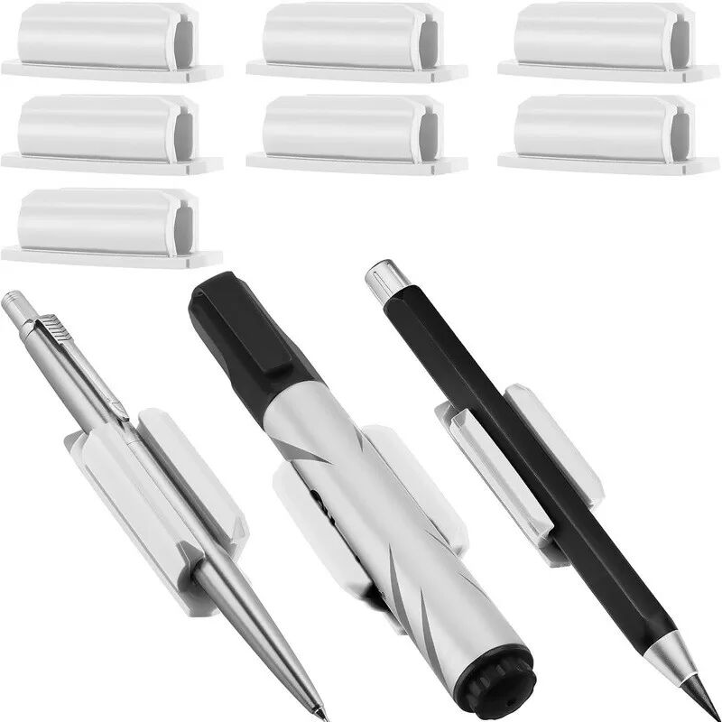 INF 3er-Pack Silikon Selbstklebender Stifthalter für Schreibtisch Weiß
