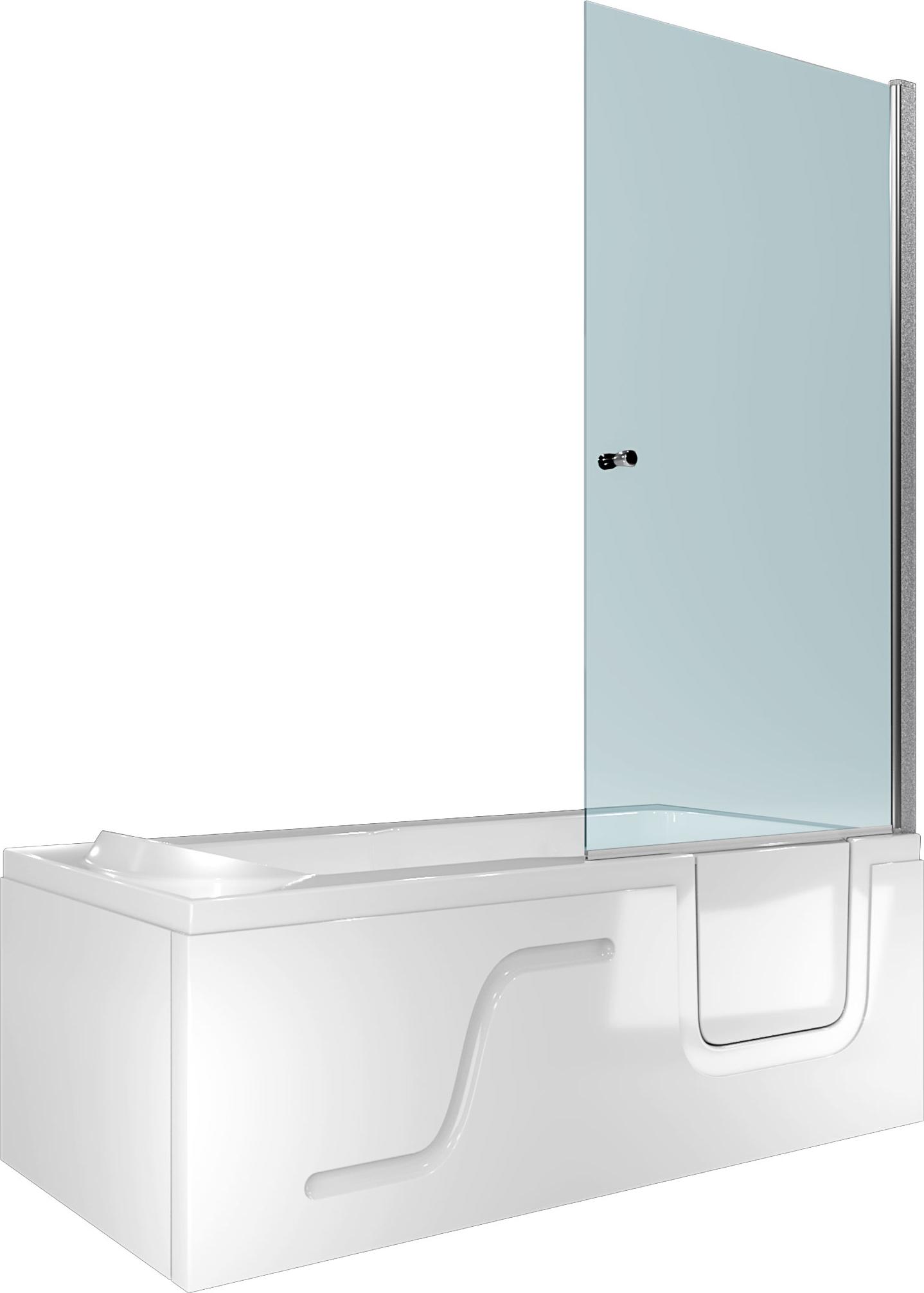 Seniorendusche und Sitzwanne Kombination Wanne mit Tür S17D-L 150x75x210cm