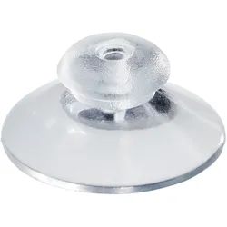 100 Saugnäpfe, ø = 30 mm, mit großem Kopf, transparent, Weich-PVC, Halsdurchmesser 10 mm, Kopfdurchmesser 14 mm