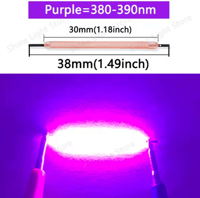 Inspire Picks LumiString 3V COB LED Filament 38mm For DIY & Decorative Lighting (101200pcs) purple dc2.8 3.0v 1200pcs