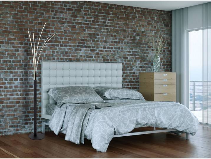 Lampadaire LED Bizzy 56 x 187 x 56cm Blanc/Noir Matériau : Métal, Matière plastique Surface en métal : Laqué Type de matière synthétique :
