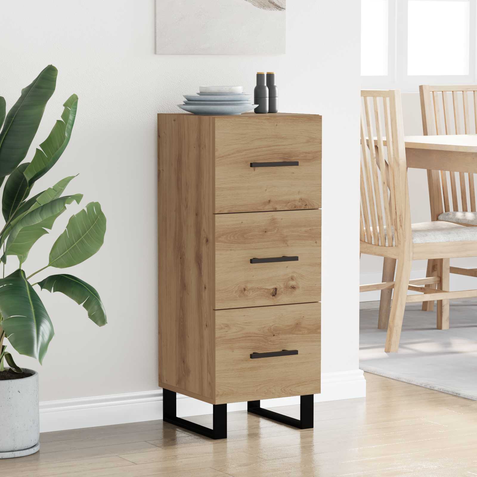 vidaXL Buffet Chêne artisanal 34,5 x 34 x 90 cm