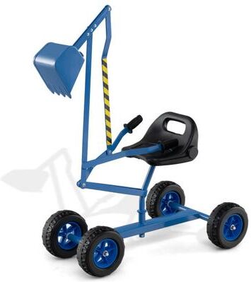 Costway Sand Digger for Kids with 2-Handed Controls and Flexible Shovel-Blue