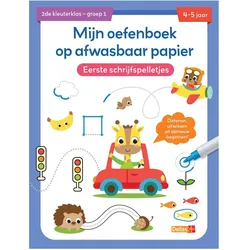 Deltas Übungsheft, abwaschbares Papier, erste Schreibspiele (4-5 Jahre) (Niederländisch)