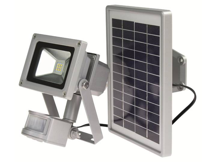 as-Schwabe Lampe d'extérieur LED avec détecteur de mouvement Solarline\, argent 10 watts