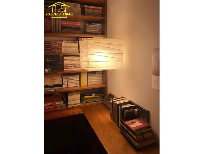 Lampe suspendue en papier de riz Akari Noguchi Yong de style Wabi-sabi japonais, LED E27, design médiéval, lampe suspendue pour restaurant, salon/salle de thé