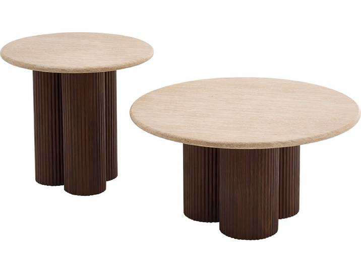 Set für Couchtische KAMIZ 70x70x36cm beige