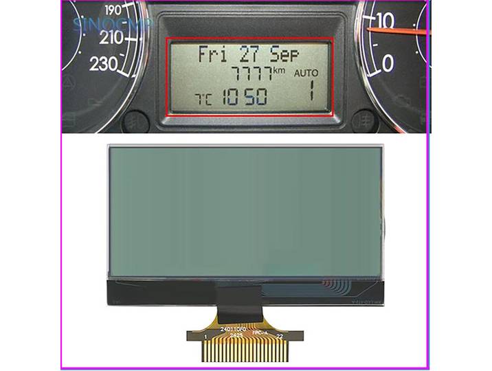 Écran LCD 51822828 51828263 503003011600 pour Fiat Punto Grande Punto Fiorino Doblo Automatique Citroën Remplacement d'Instrumentation