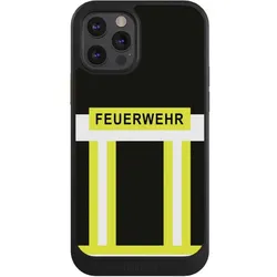Nivocase Hülle für Apple iPhone 12 Pro Handyhülle NIVOcore Case Schwarz Beruf Feuerwehr Feuerwehrmann (Apple iPhone 12 Pro), Smartphone Hülle, Schwarz