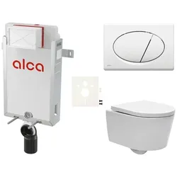 Alca Wand-WC Set für Einmauerung + SAT Brevis WC SIKOAW1