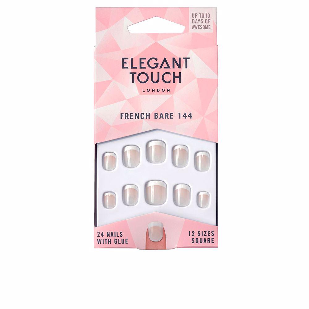 French Bare Nails With Glue Square #144-xs