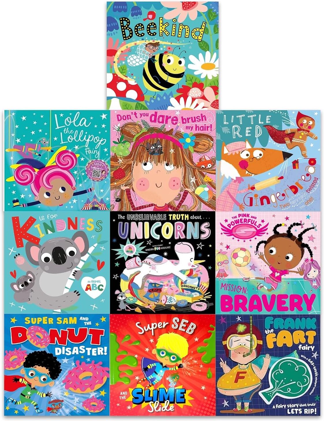 Kindness and Bravery 10 Books Collection Set by Make Believe Ideas - Paperback - Ages 3-7 - Funny Stories on Kindness, Bravery & Sharing