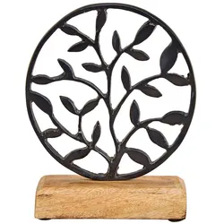 Deko-Figur Baum 14 x 19 cm Metall Schwarz S (Small)
