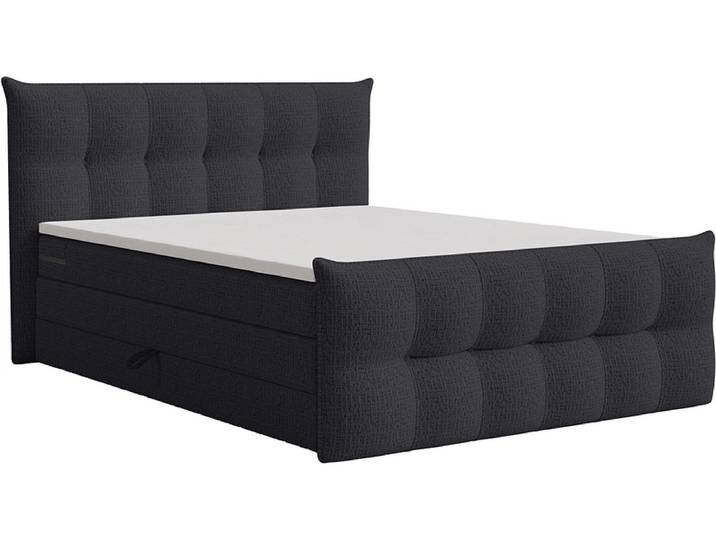 Boxspringbett ANGORA grafit 180x200cm halbfest