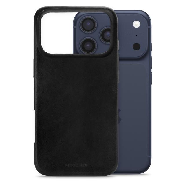 Mio Back panel cover Mobilize Magsafe Compatible Premium Leather Case Apple iPhone 17 Pro Black (Apple iPhone 17 Pro) (69309835)