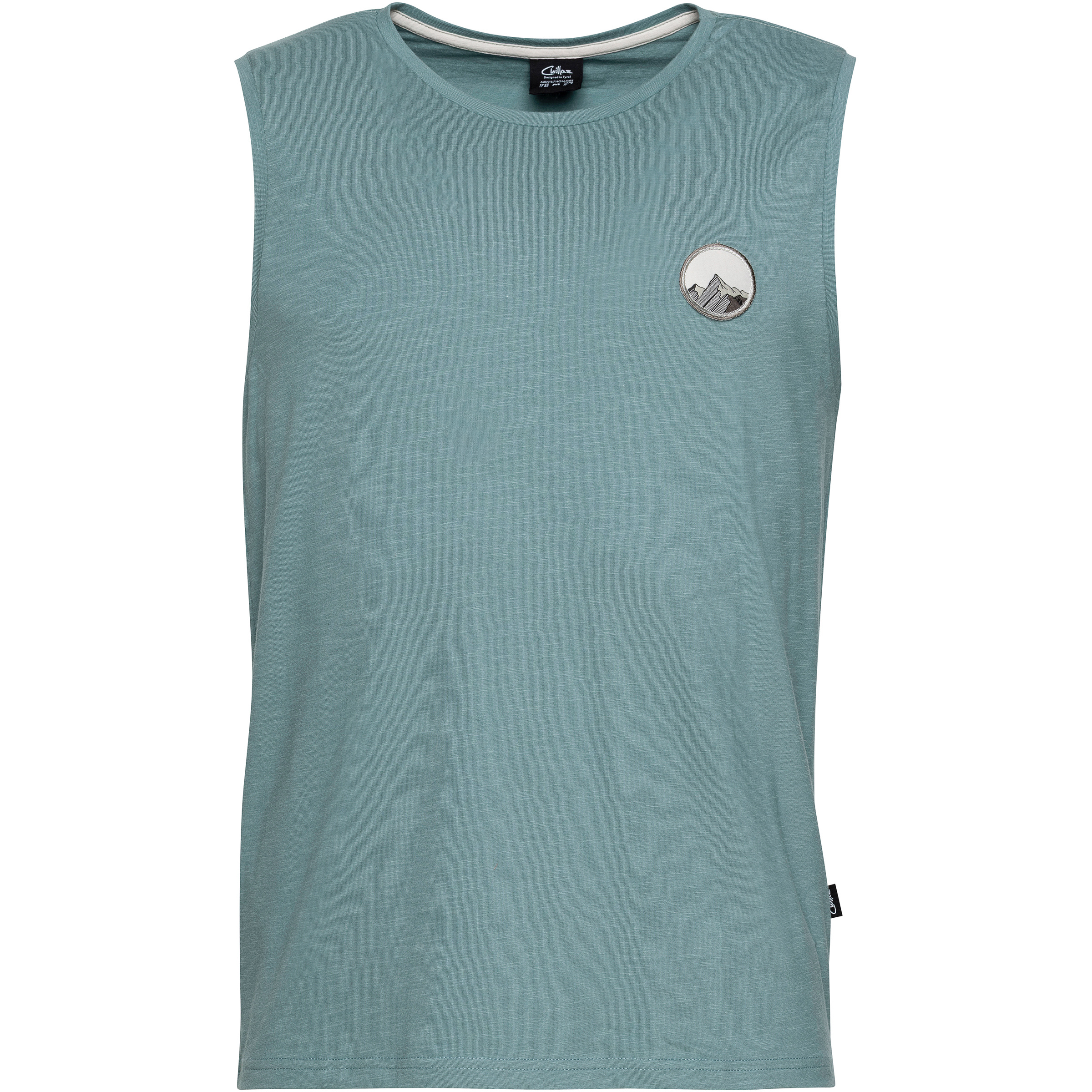Chillaz Calanques Mountain Patch Herren Tanktops blau Größe XL Bouldern | Lifestyle | Sportklettern Hautfreundlich