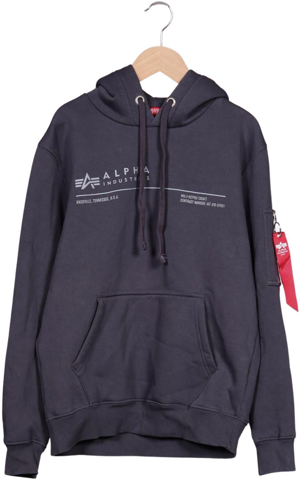 Alpha industries Herren Kapuzenpullover, Marineblau, Gr. S, Synthetik - Second Hand