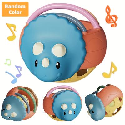 Tiny Tots Teens Trends ABS Material Dinosaur Ringing Toy For Infants And Youngsters, Vibrant Cartoon Design, Ideal Christmas Gift blue
