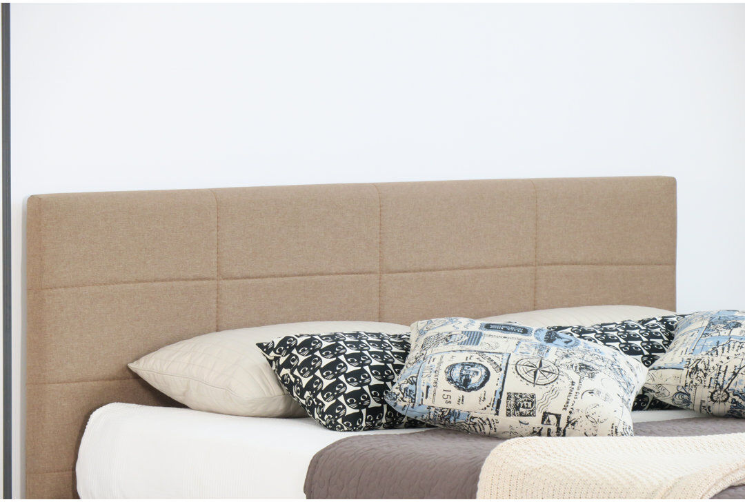 Latitude Run Philippe Upholstered Ottoman Bed Mocha Double (4'6)
