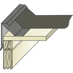 Flachdachblende - außen/innen für Flachdachhäuser ohne Blendbretter  (1 Stück, Typ 10)