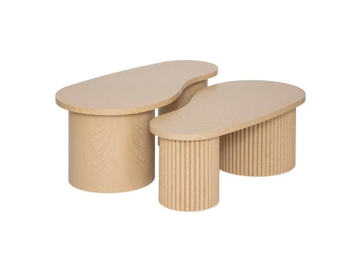 Tables d'appoint forme asymétrique SOLEYA\, lot de 3