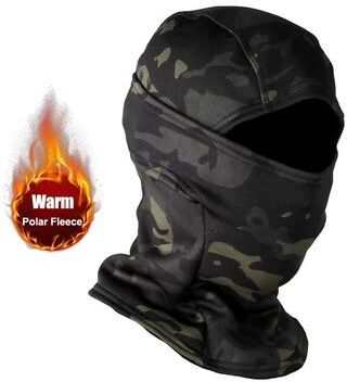 Inspired Finds CamoShield Thermal Fleece Balaclava Full Face Winter Mask For Cycling, Ski, Motorcycle, Outdoor american Black