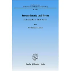 Systemtheorie und Recht., Fachbücher von Reinhard Damm