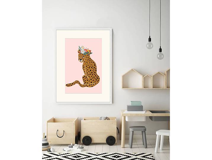 Bild Spring Leopard 63 x 83cm Multicolor