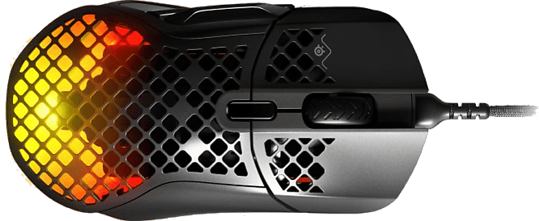 Ratón gaming - SteelSeries Aerox 5, Por cable, Óptico RGB, 18000 DPI, Negro