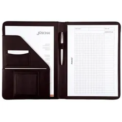 Alassio, Mappe, Schreibmappe Mares I A4 FineTouch Lederimitat schwarz (A4, 1x)