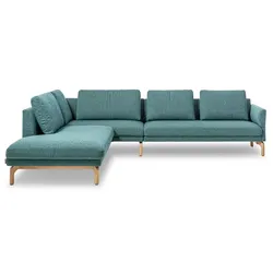Segmüller Werkstätten Ecksofa Silenzio04 Stoff Blau Türkis