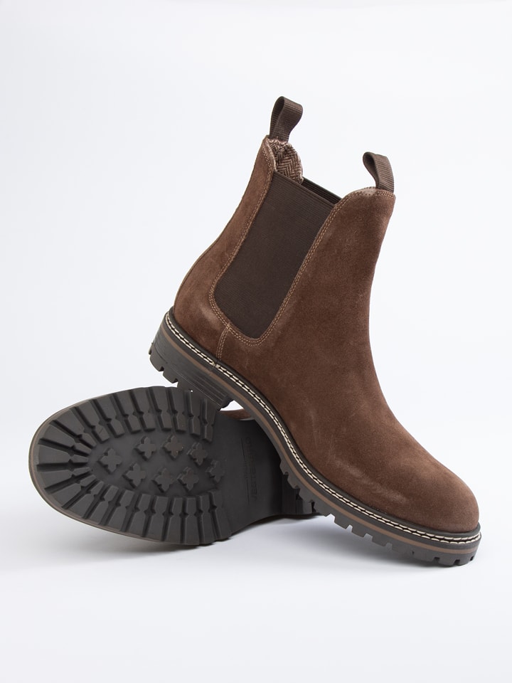 PAUL VESTERBRO Leder-Chelsea-Boots in Braun - 43