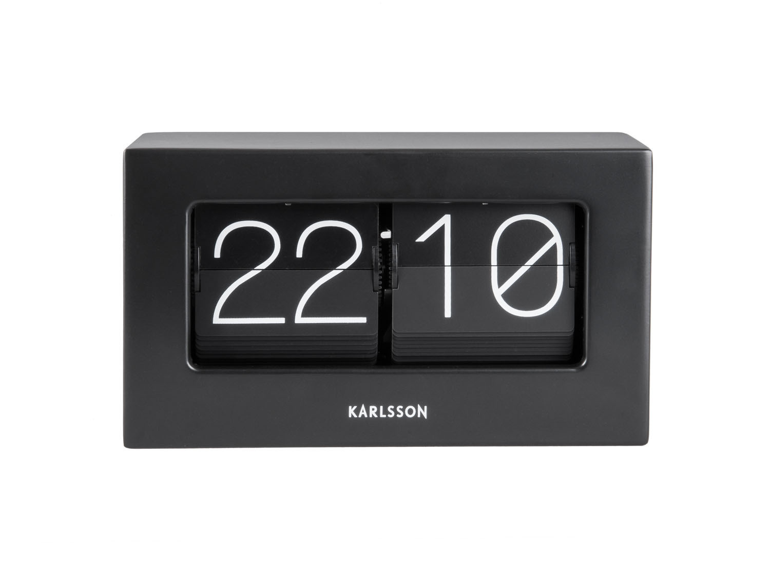 Karlsson Design Wandklok met Omklappende Wijzers Model 5620BK Analoog 21 cm